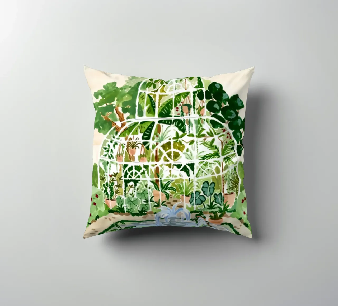 Acquerello botanico a guazzo cuscino da janna shop