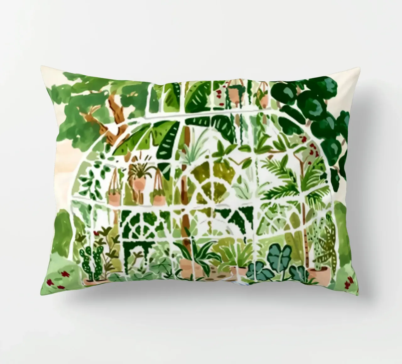 Acquerello botanico a guazzo cuscino da janna shop