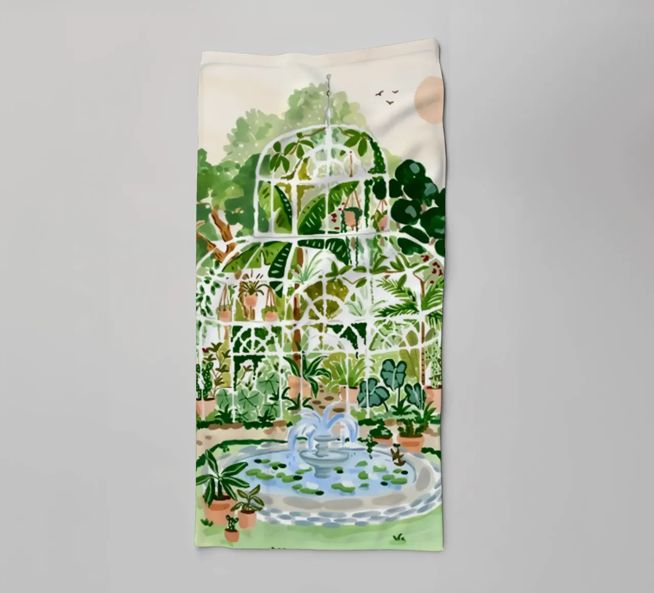 Acquerello botanico a guazzo asciugamano da bagno da janna shop
