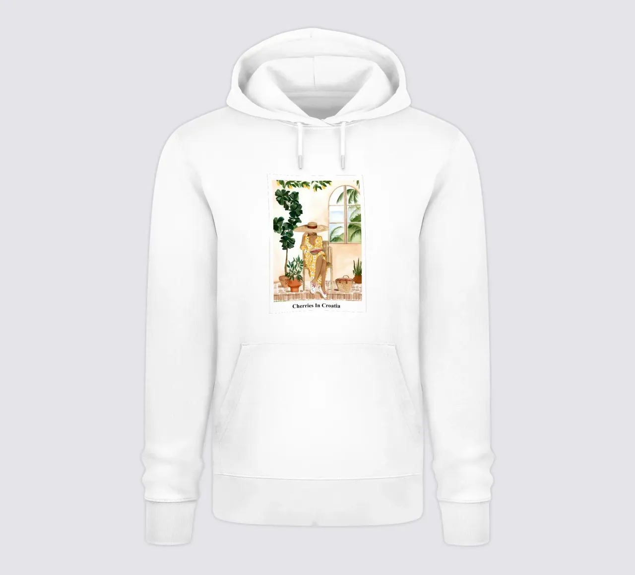 Ciliegie in Croazia felpa con cappuccio da janna shop