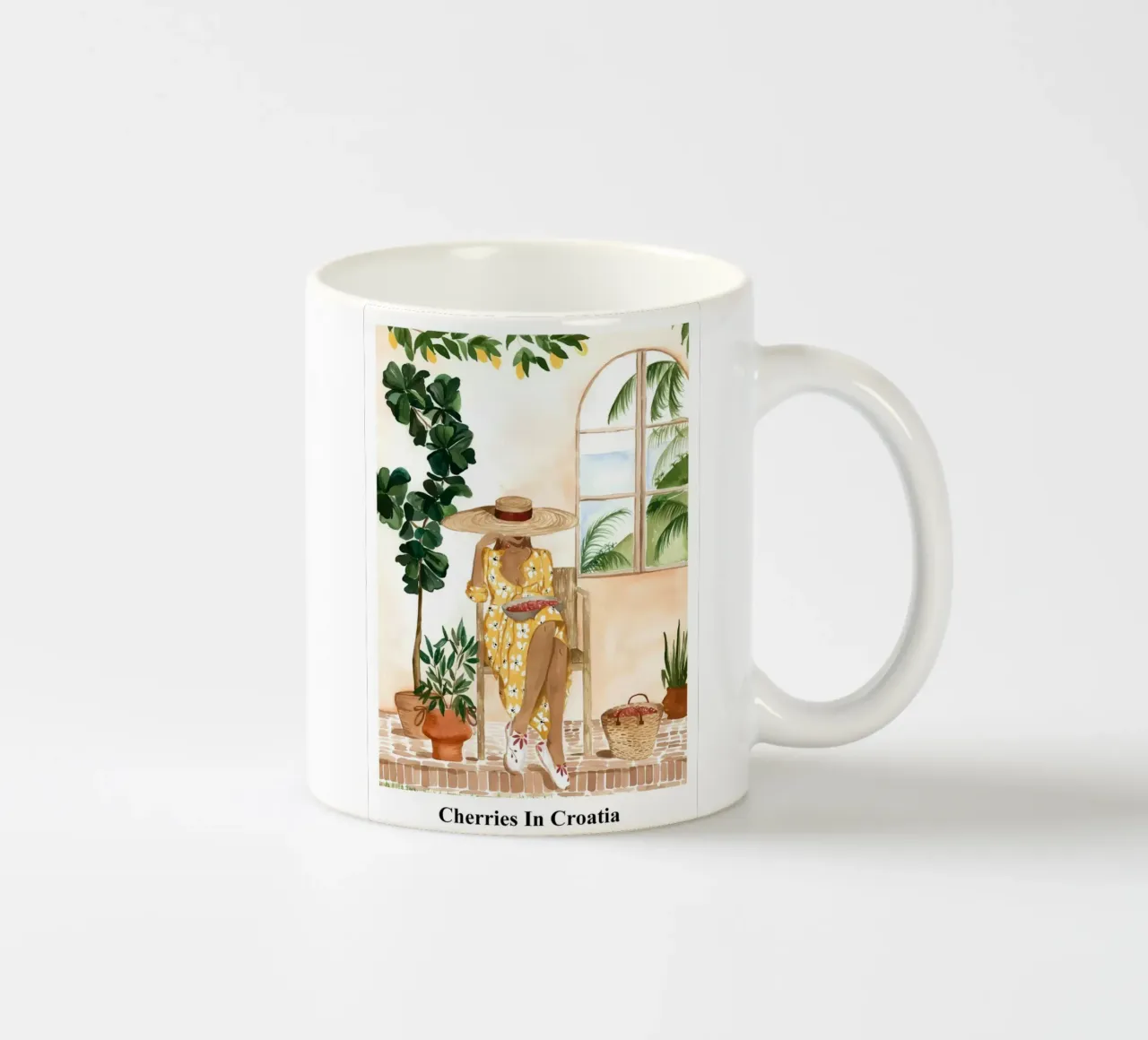 Ciliegie in Croazia tazza in ceramica da janna shop