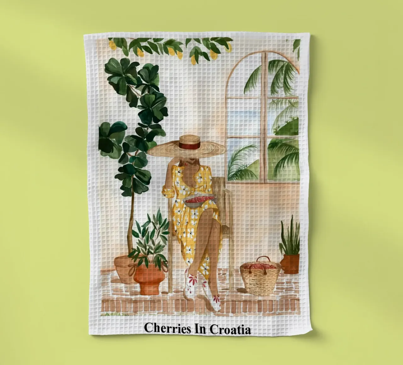 Ciliegie in Croazia canovaccio da cucina da janna shop
