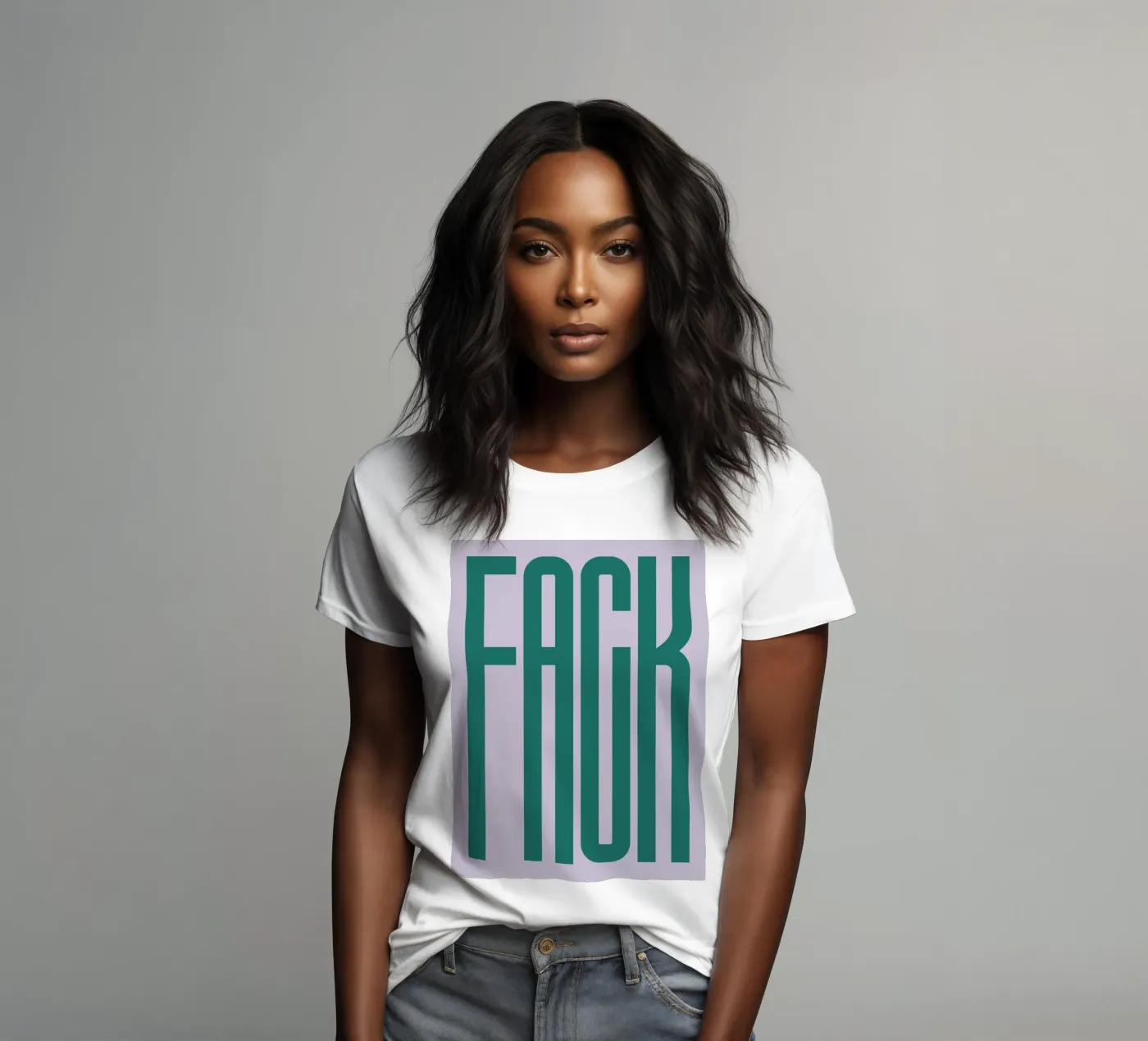 FACK t-shirt da donna da PurePeachStudio