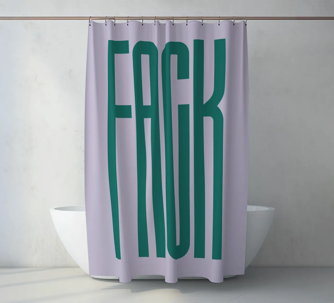 FACK douchegordijn van PurePeachStudio