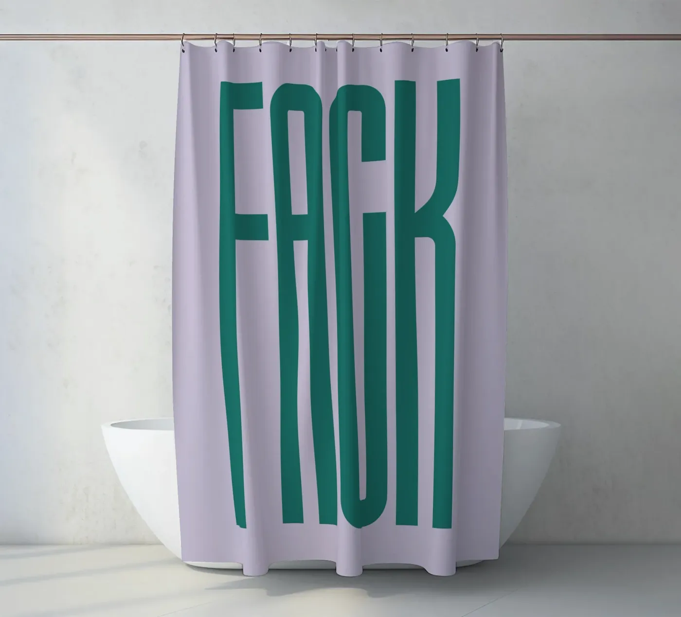 FACK Duschvorhang von PurePeachStudio