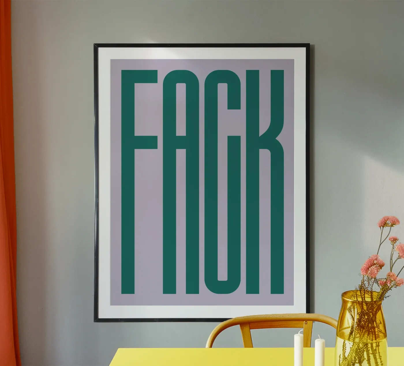 FACK poster van PurePeachStudio