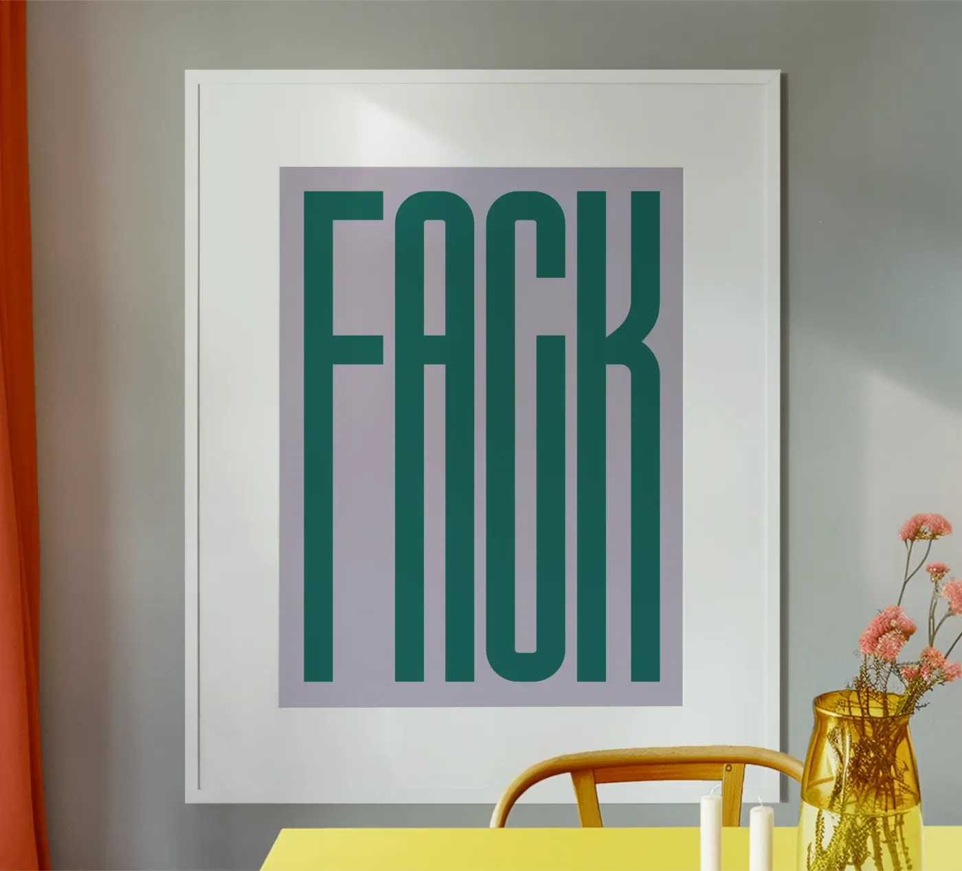 FACK poster van PurePeachStudio