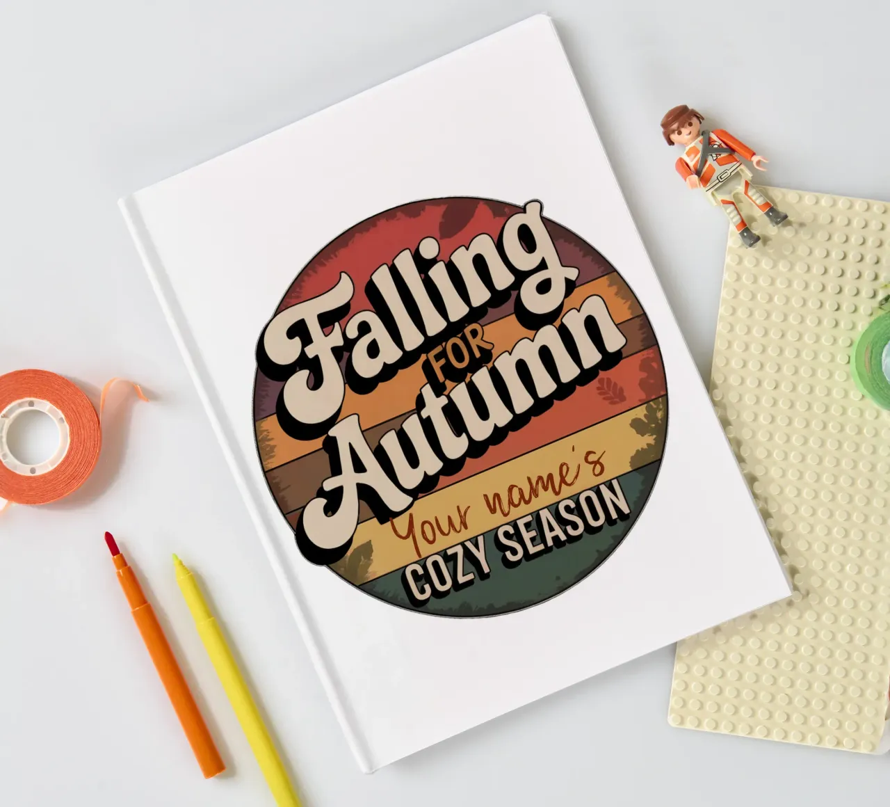 Falling for Autumn - for personalisation notebook by 20 Farben