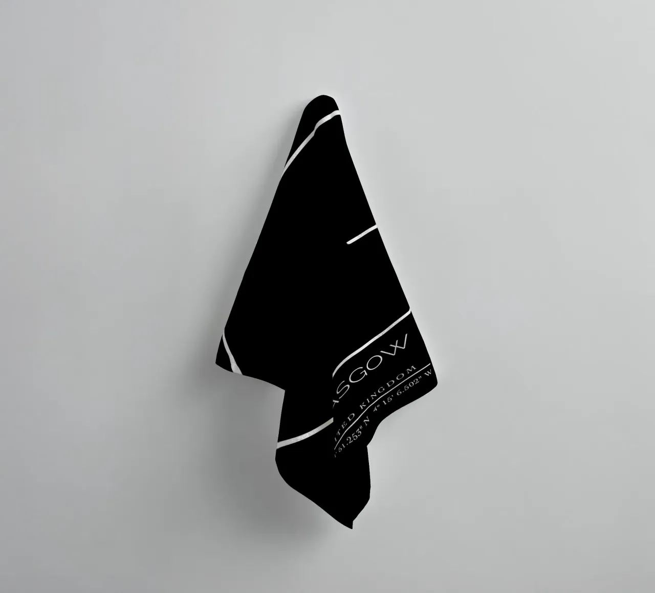 GLASGOW - black towel by CityLights