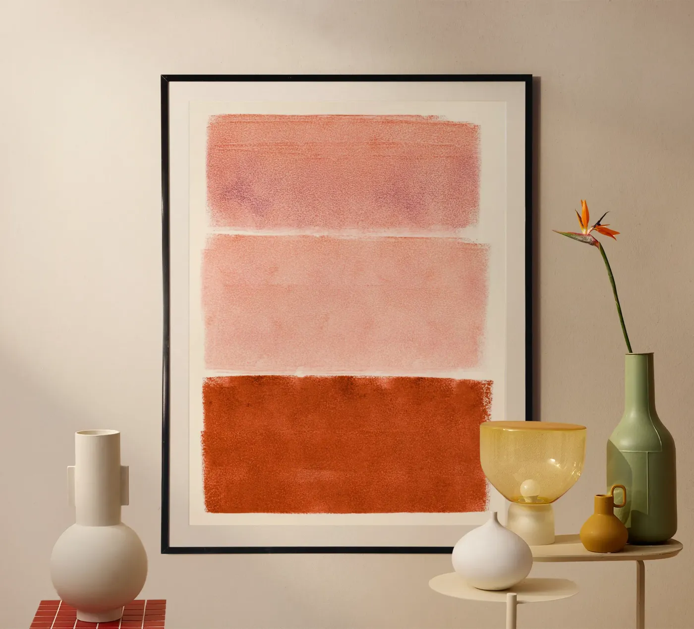 colorfields pink orange poster da IRIS LEHNHARDT FINE ART
