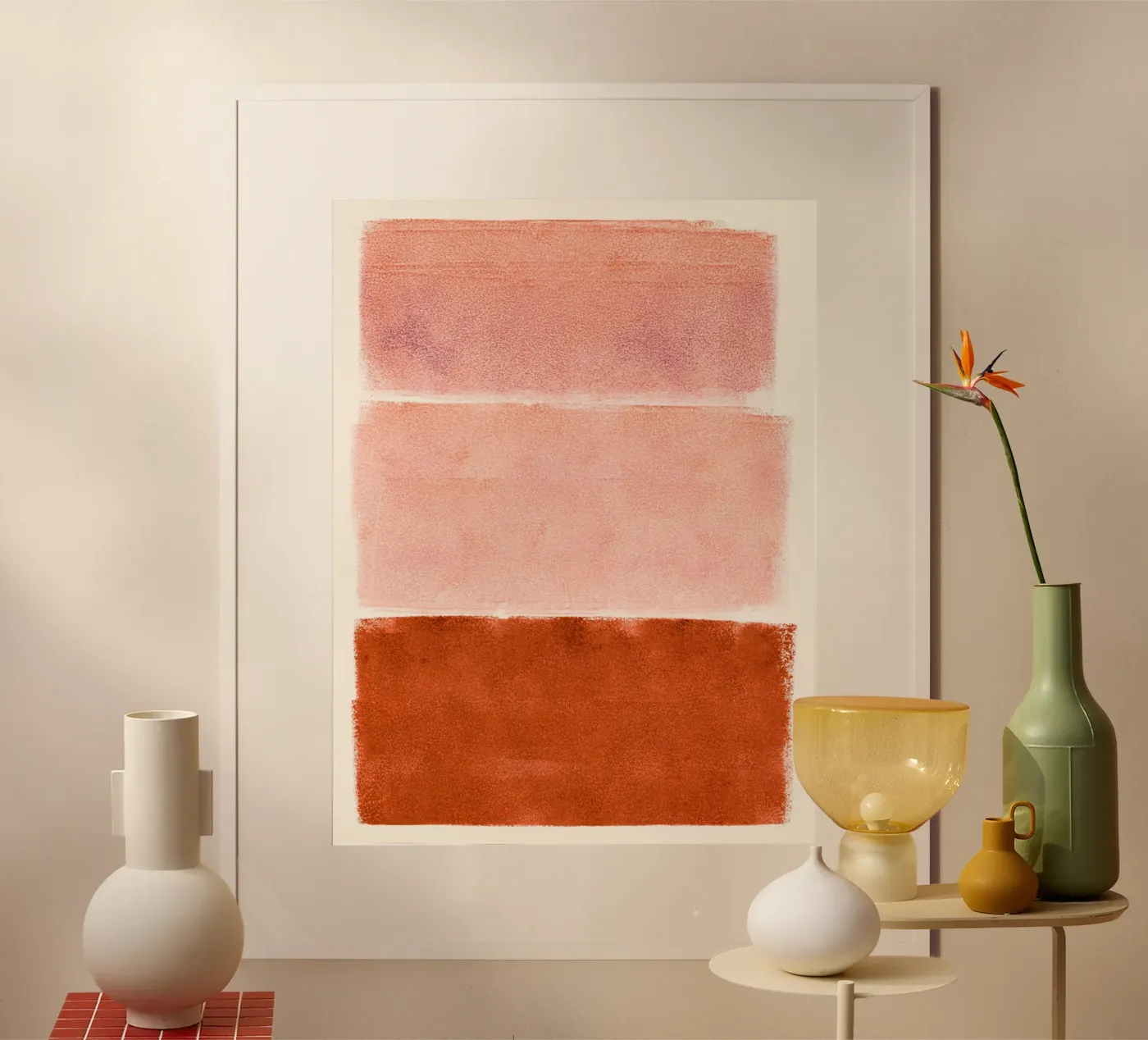 colorfields pink orange poster da IRIS LEHNHARDT FINE ART