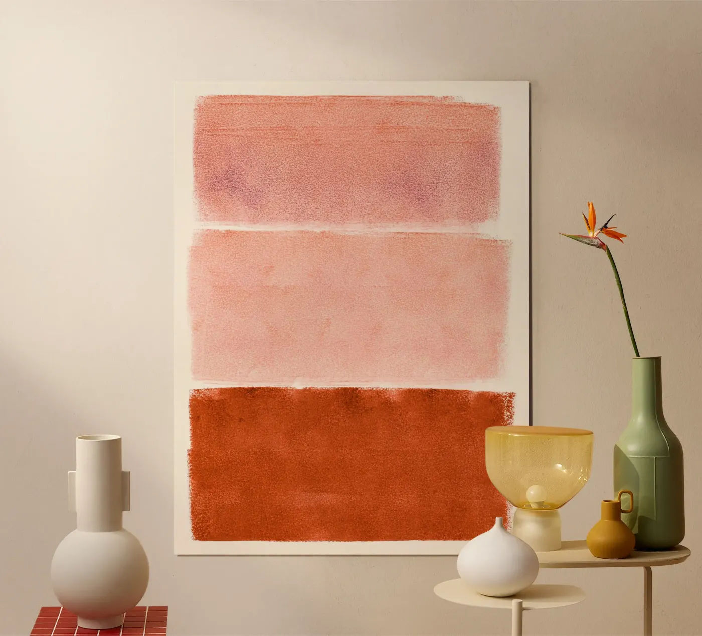 colorfields pink orange poster da IRIS LEHNHARDT FINE ART