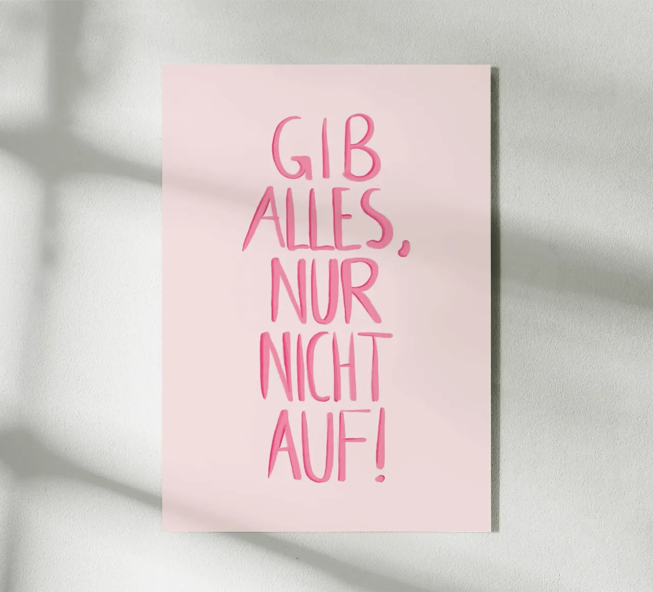 Gib alles - rosa plexiglass da BAINAI QUOTES