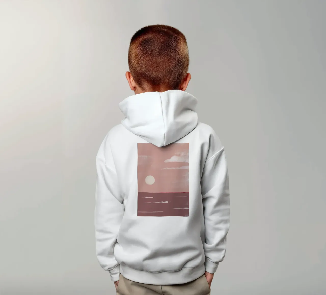 Coast mauve felpa bambino con cappuccio da BAINAI