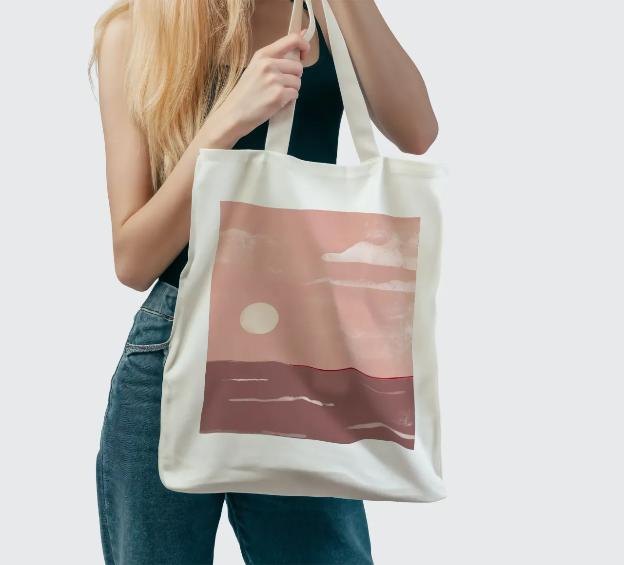 Coast mauve borsa in juta da BAINAI