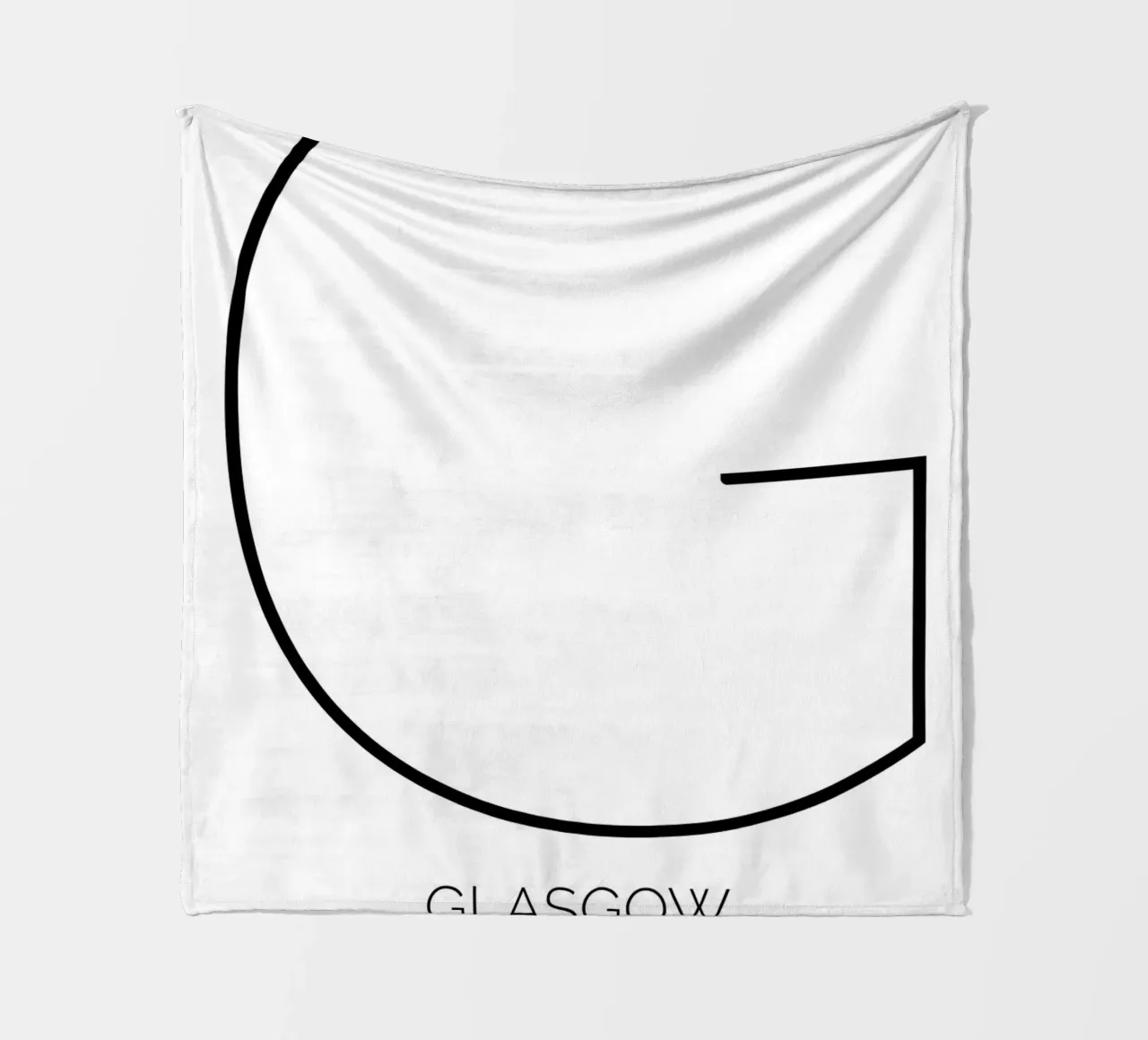 GLASGOW - white fleece blanket by CityLights