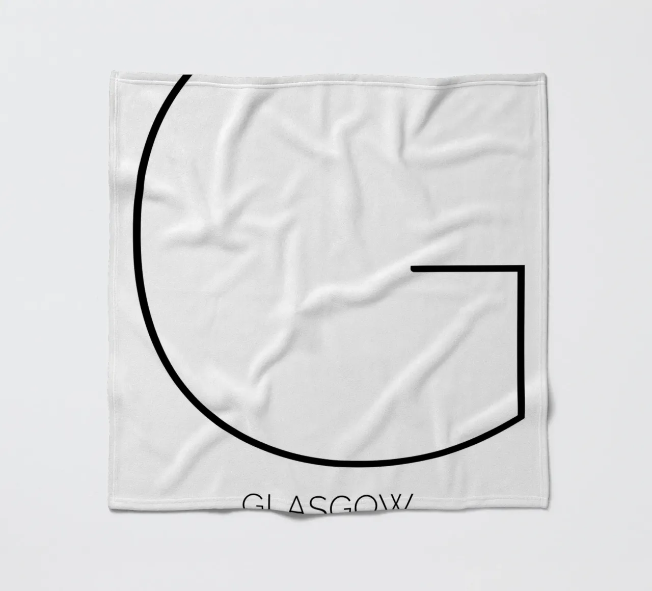 GLASGOW - white fleece blanket by CityLights