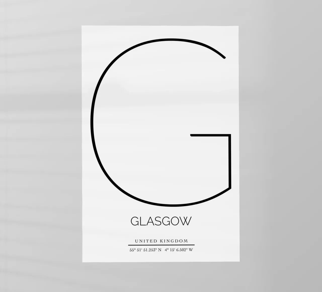GLASGOW - white pellicola backlit da CityLights