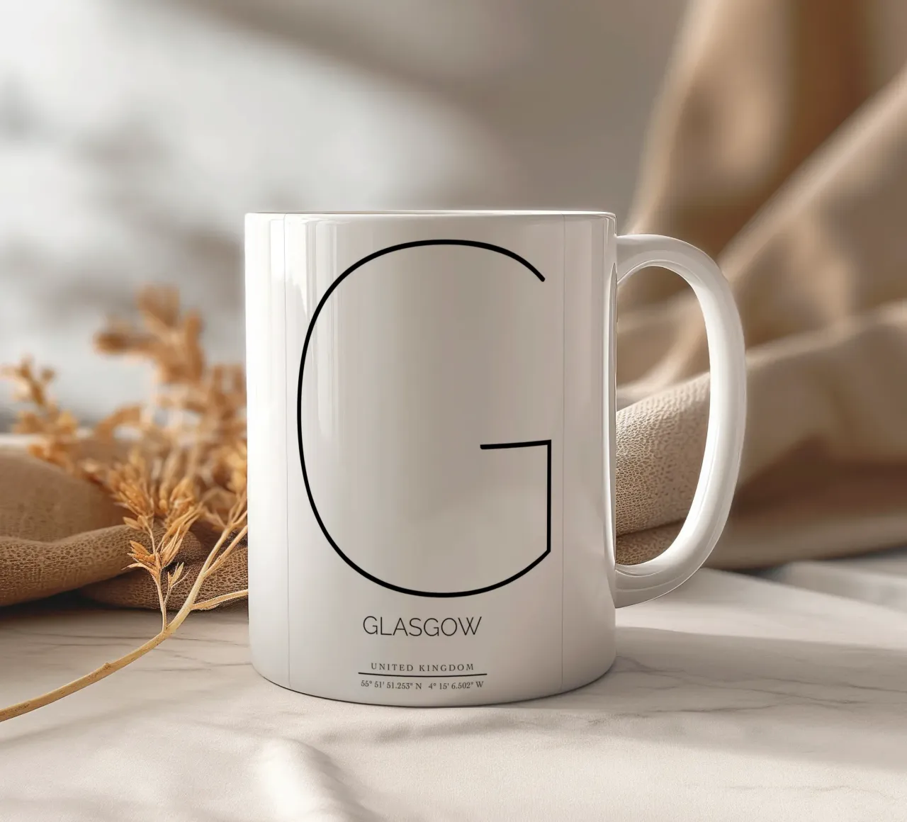 GLASGOW - white tazza in ceramica da CityLights