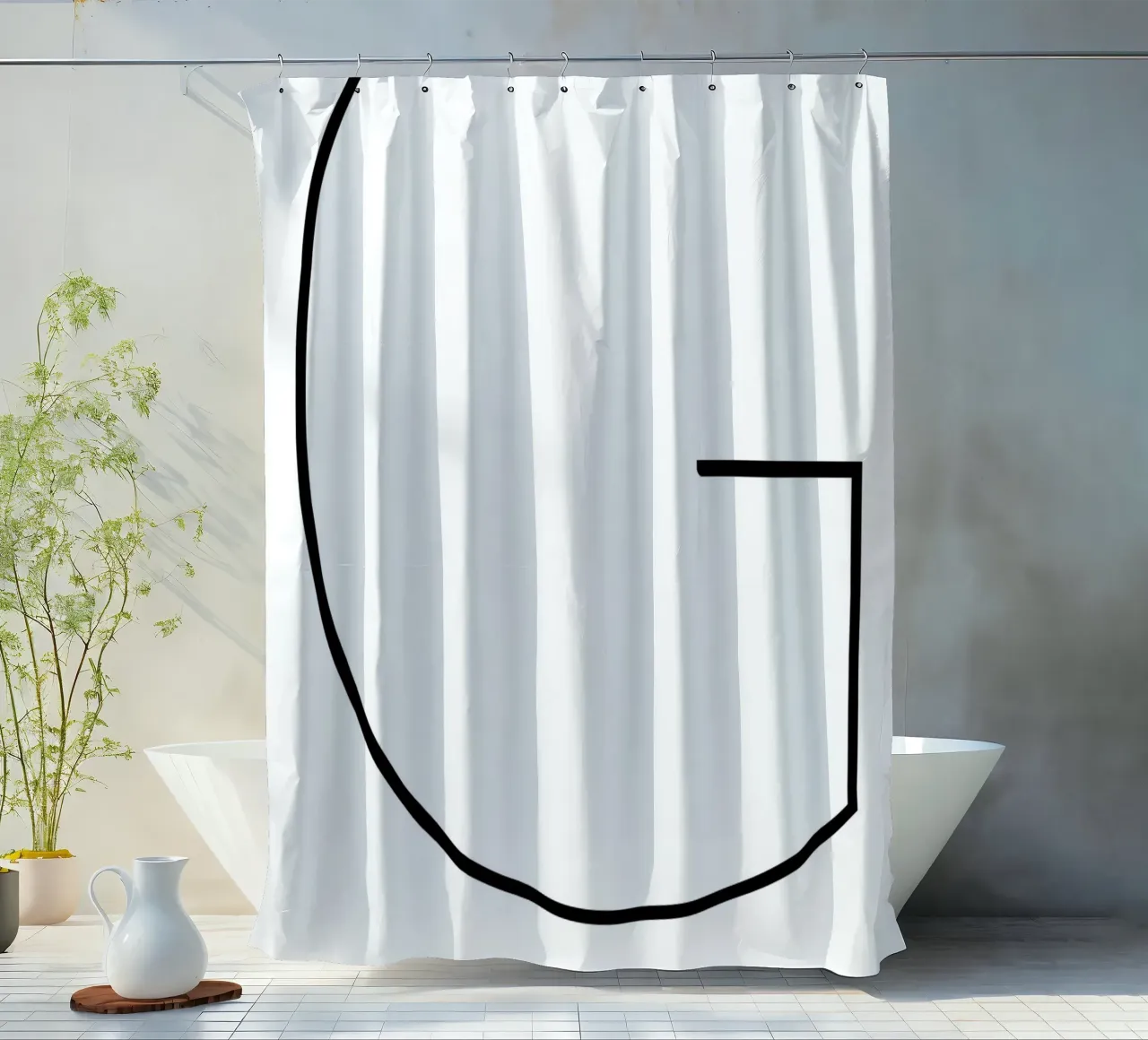 GLASGOW - white shower curtain by CityLights