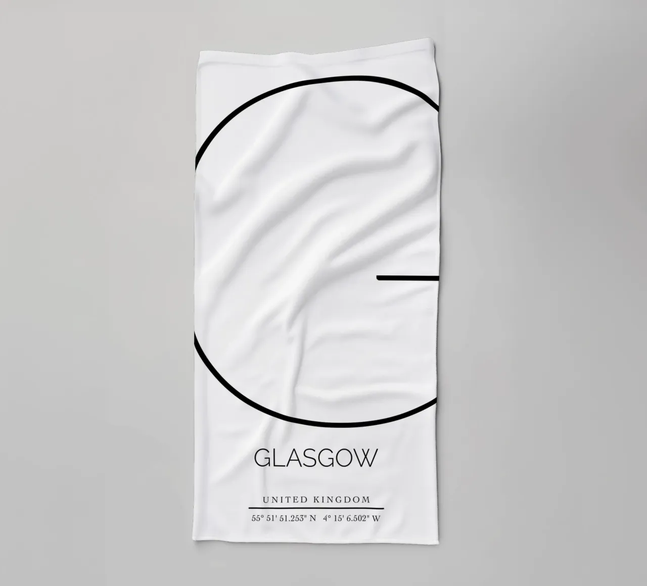 GLASGOW - white asciugamano da bagno da CityLights