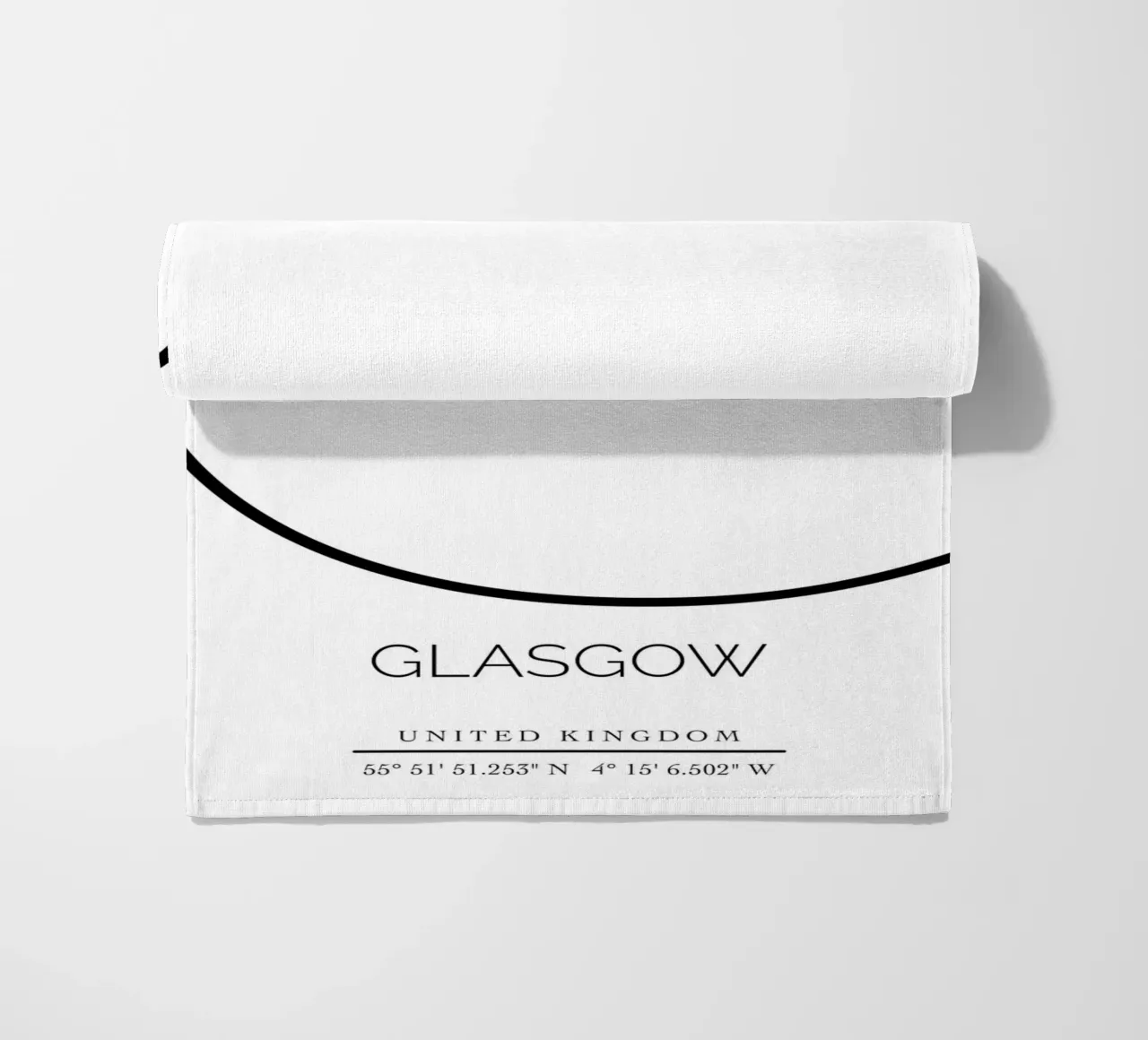 GLASGOW - white beach towel by CityLights