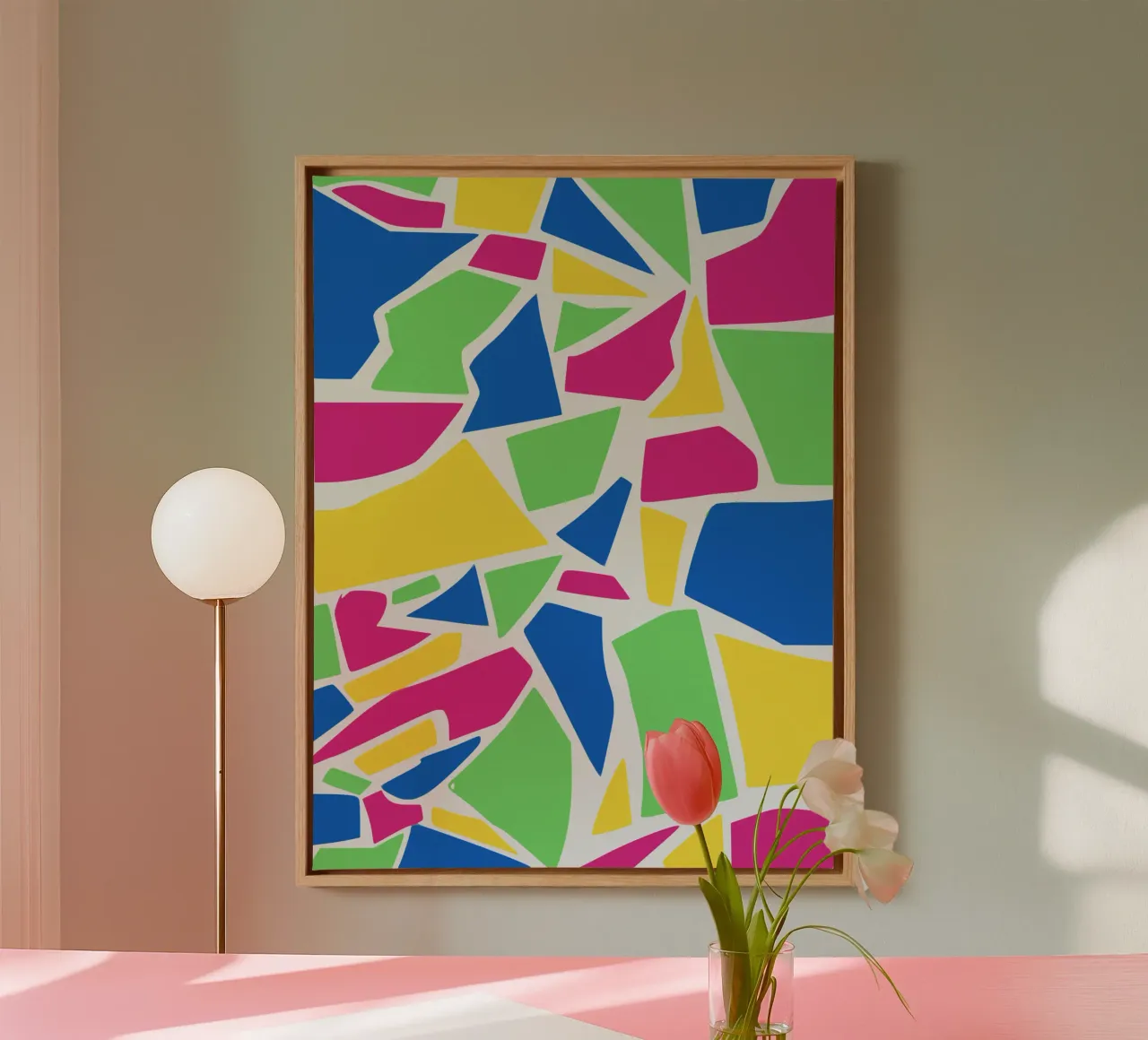 Fragmenten abstract canvas van Little Dean