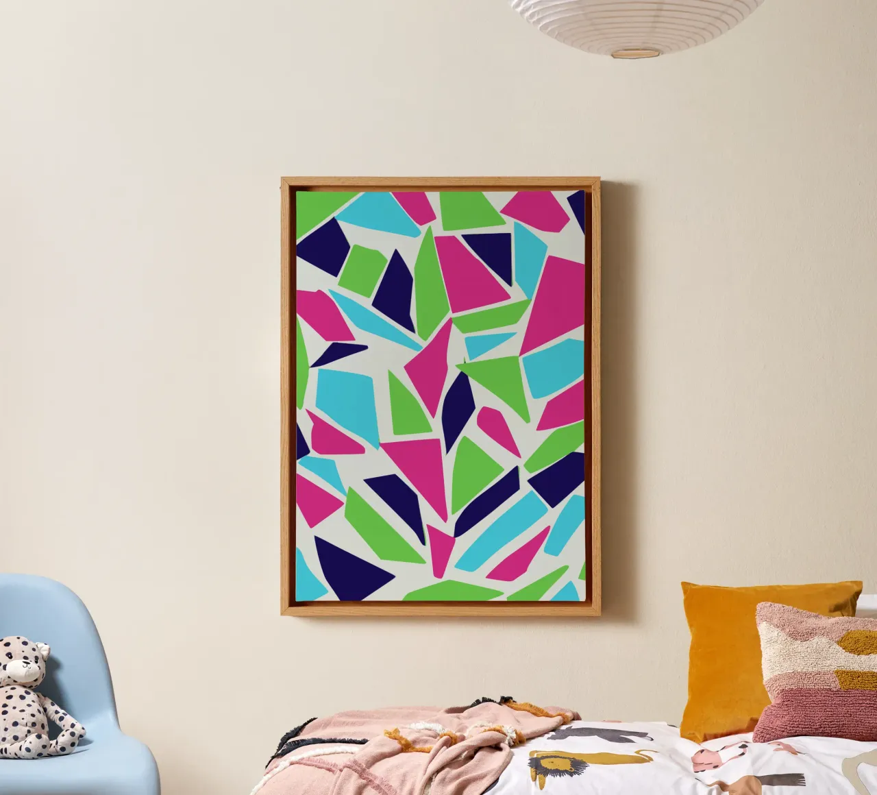 Fragmenten abstract 03 canvas van Little Dean