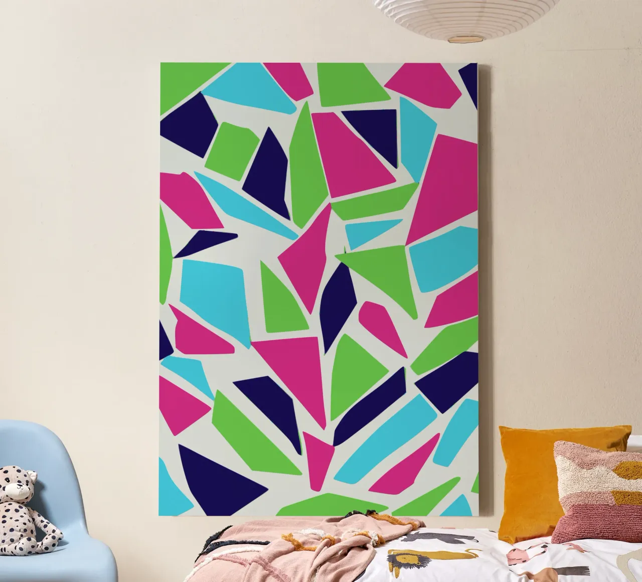 Fragmenten abstract 03 canvas van Little Dean