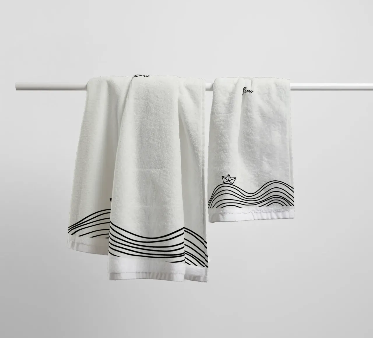 Flow badhanddoek van PurePeachStudio