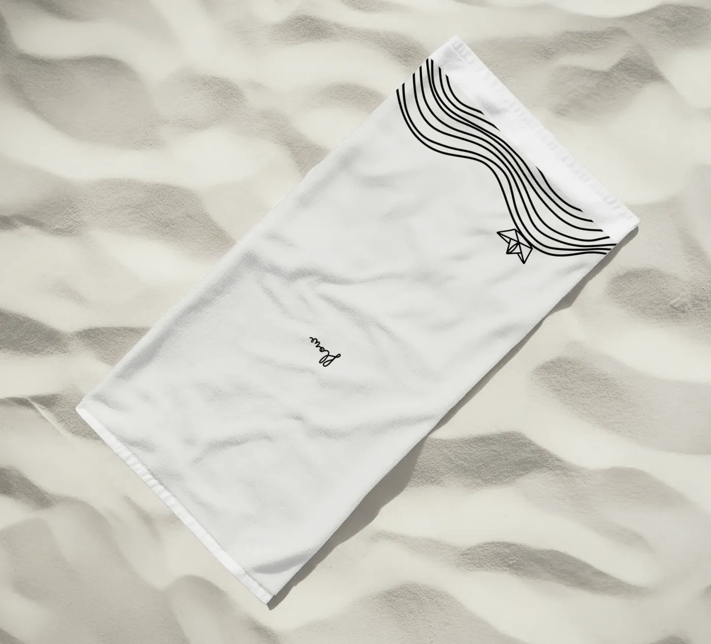 Flow beach towel by PurePeachStudio