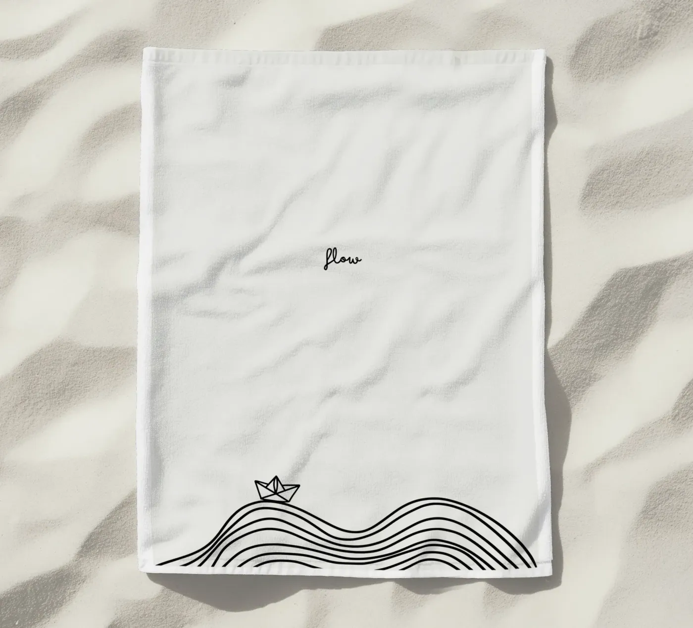Flow beach towel by PurePeachStudio