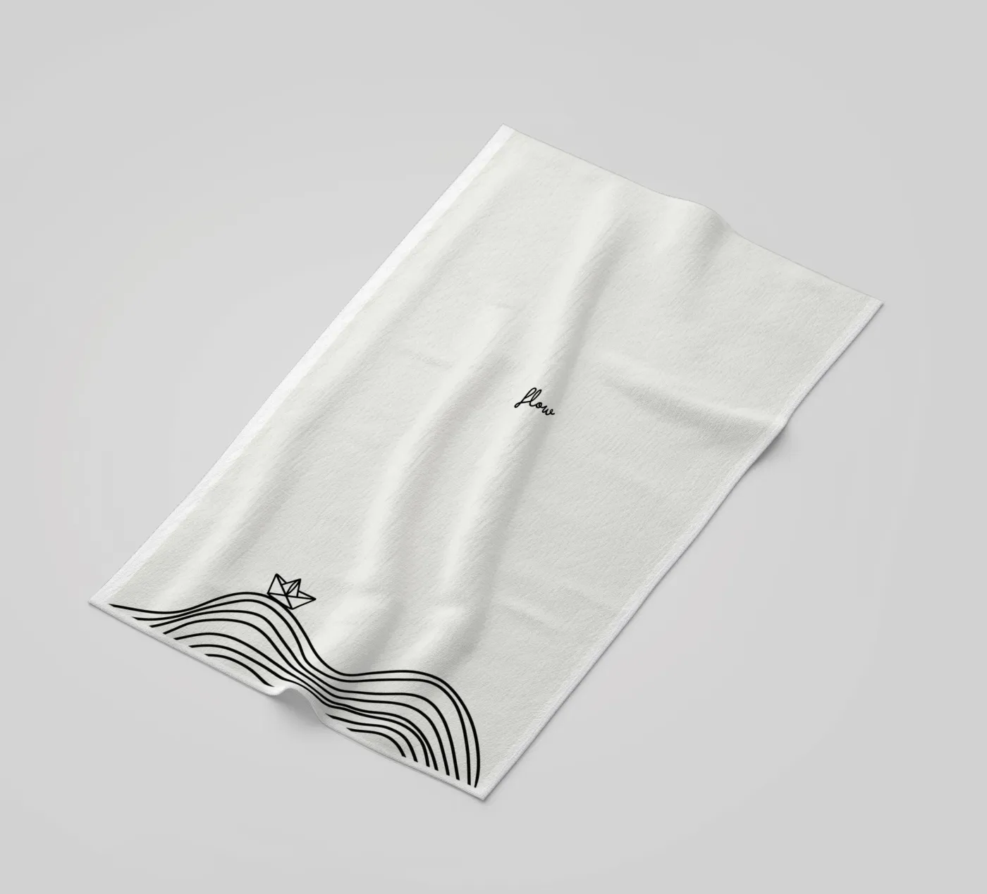 Flow beach towel by PurePeachStudio