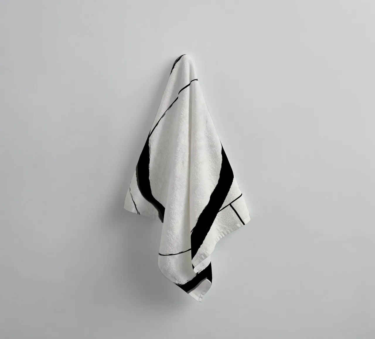 Black Strokes No 11 asciugamano da bagno da treechild