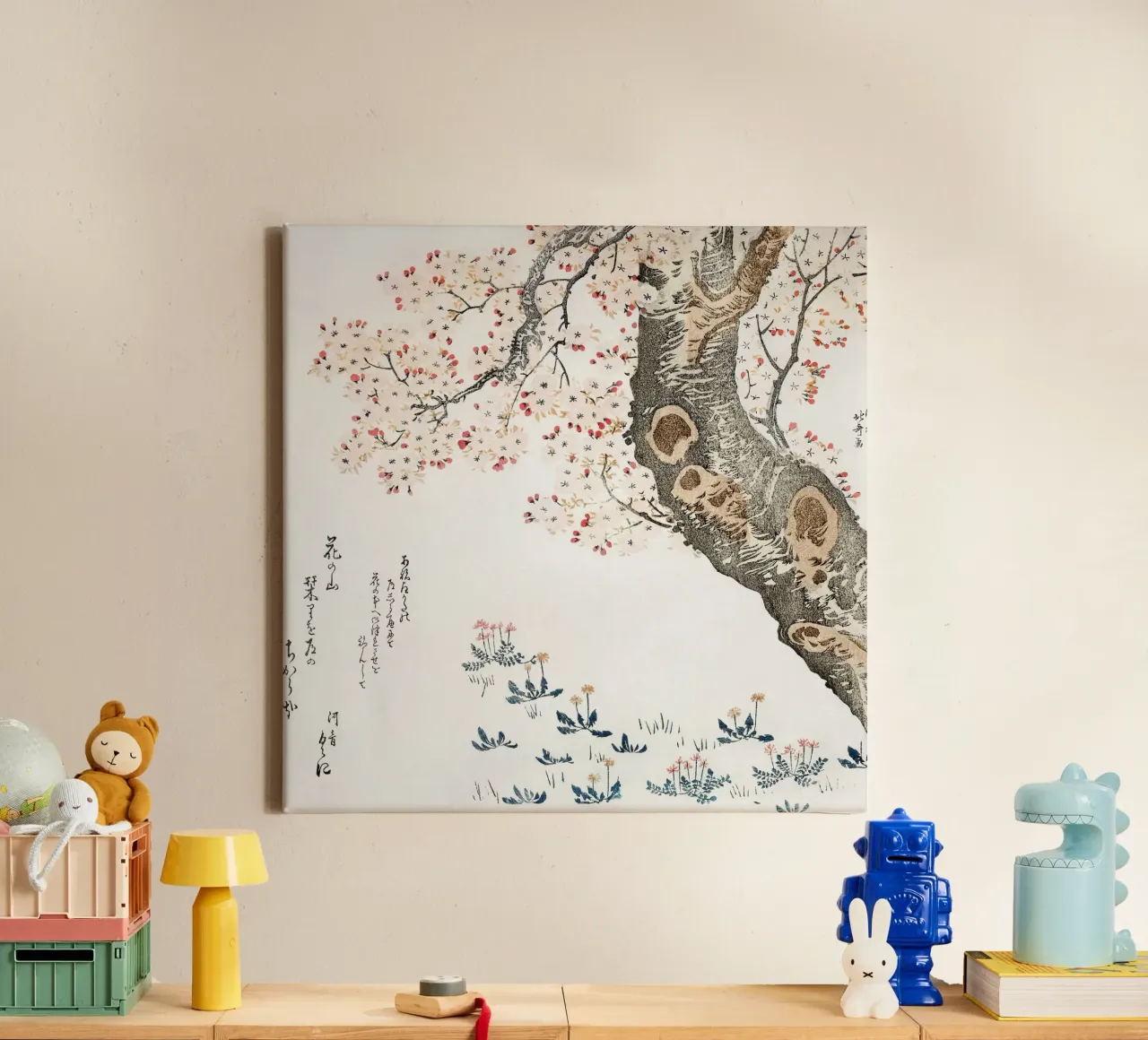 cherry tree canvas by vintageshop