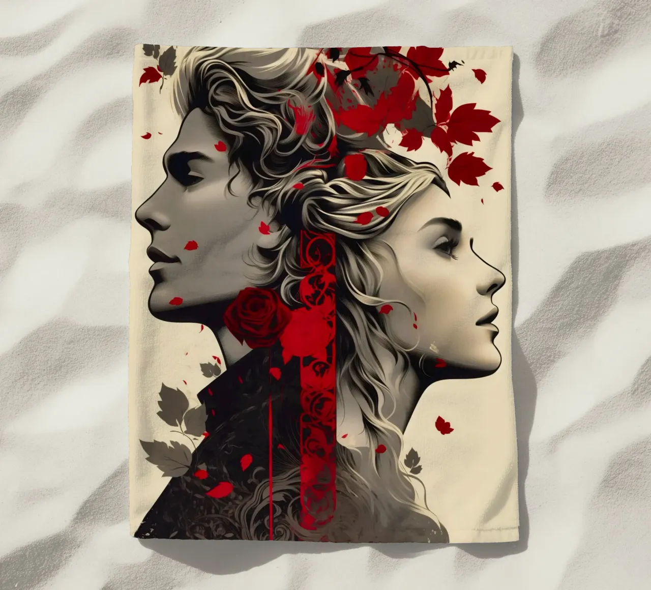 ACOTAR | Feyre e Rhysand - Regno delle Sette Corti telo mare da Autofocus