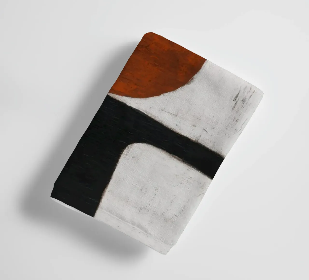 Tweelingcirkels - Minimalistisch abstract schilderij badhanddoek van Aralyn