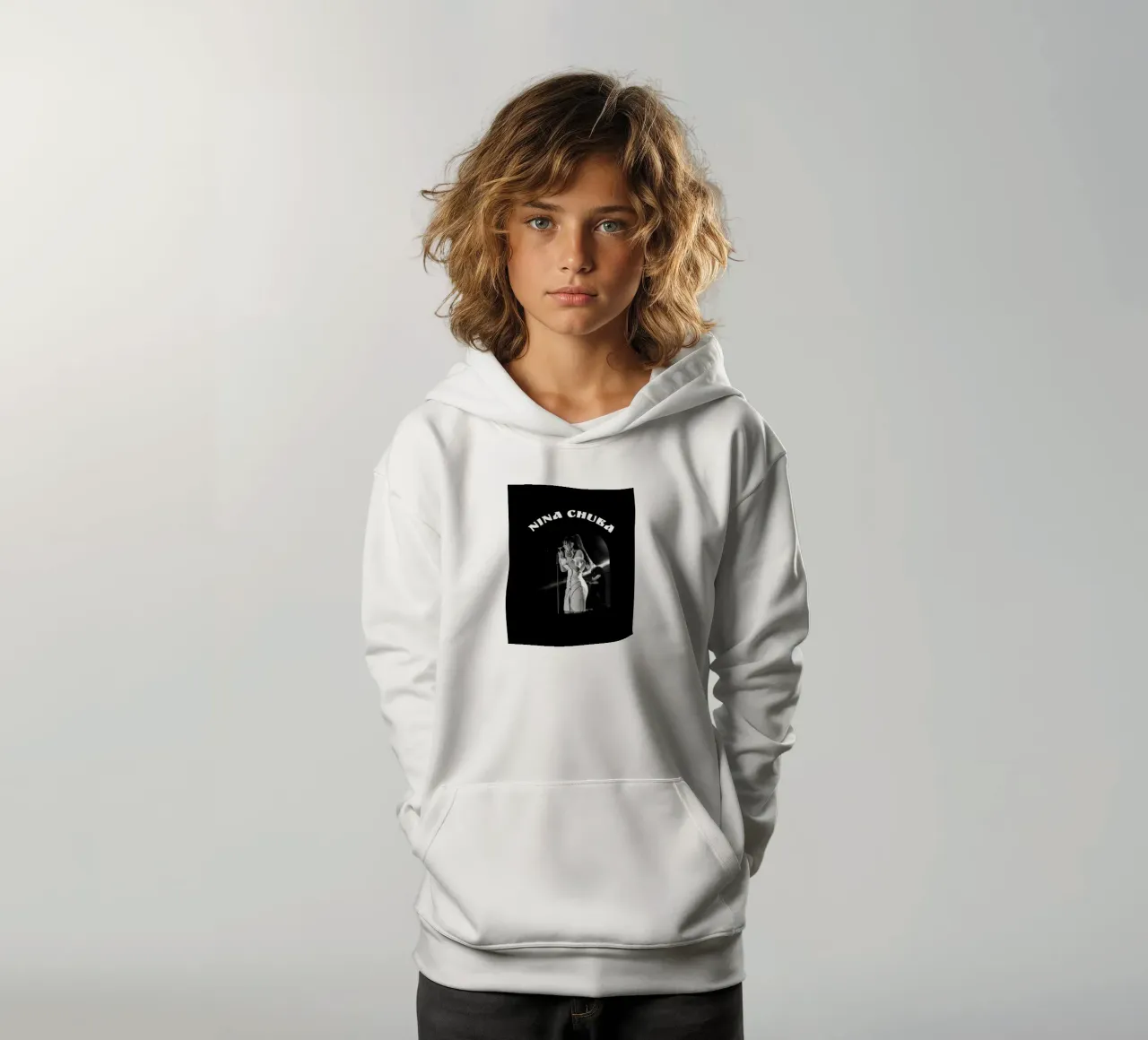 Performance dal vivo felpa bambino con cappuccio da vintage
