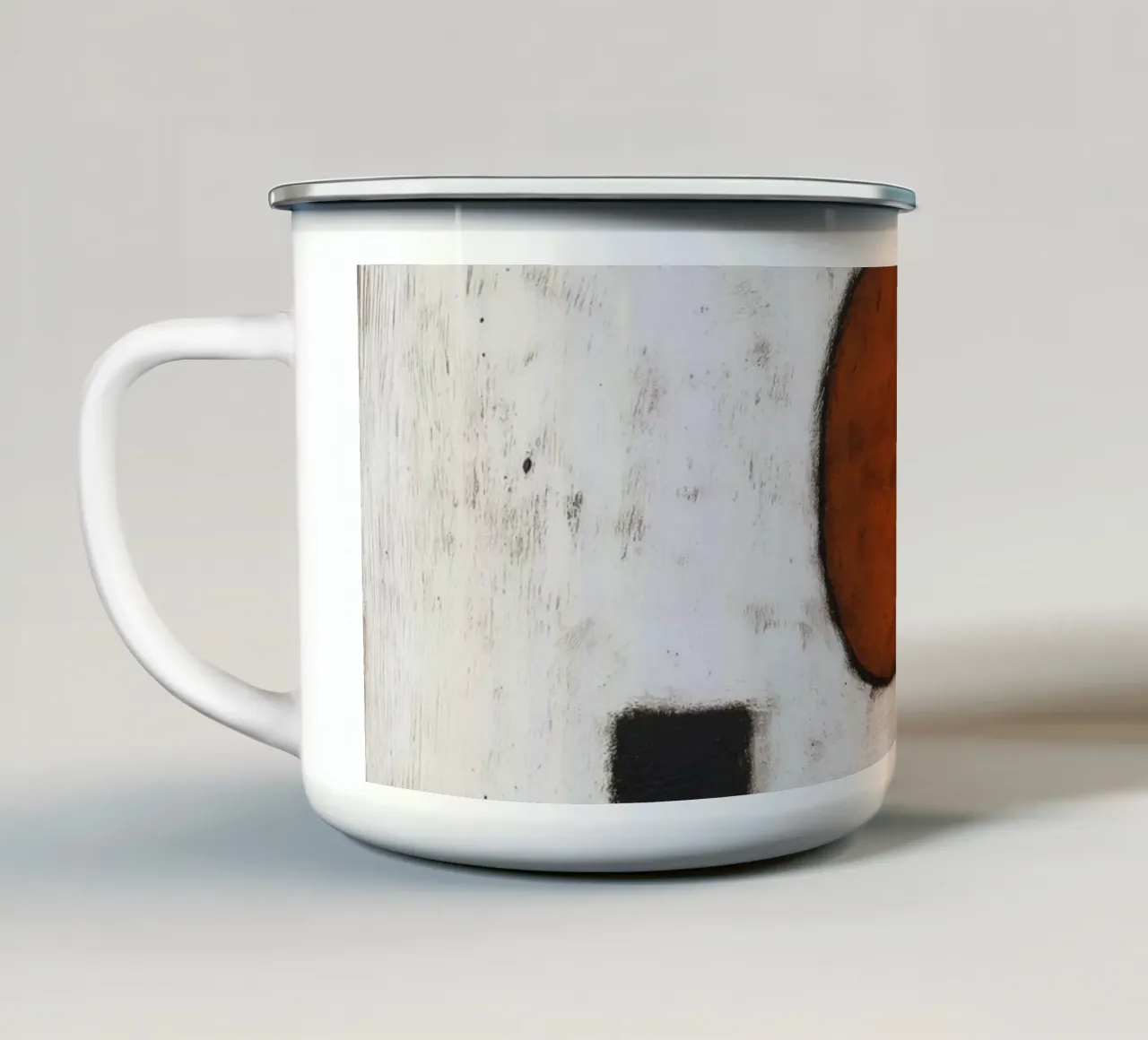 Equilibrio geometrico - Rosso e nero tazza in smalto da Aralyn