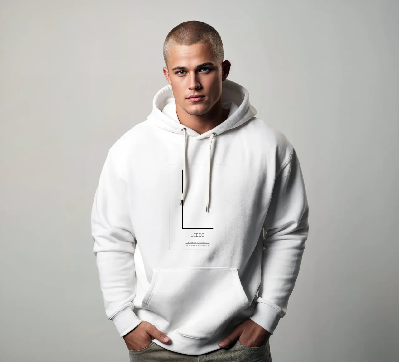 LEEDS - white felpa con cappuccio da CityLights