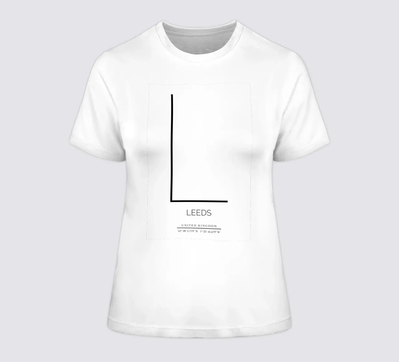 LEEDS - white women's fitted t-shirt by CityLights
