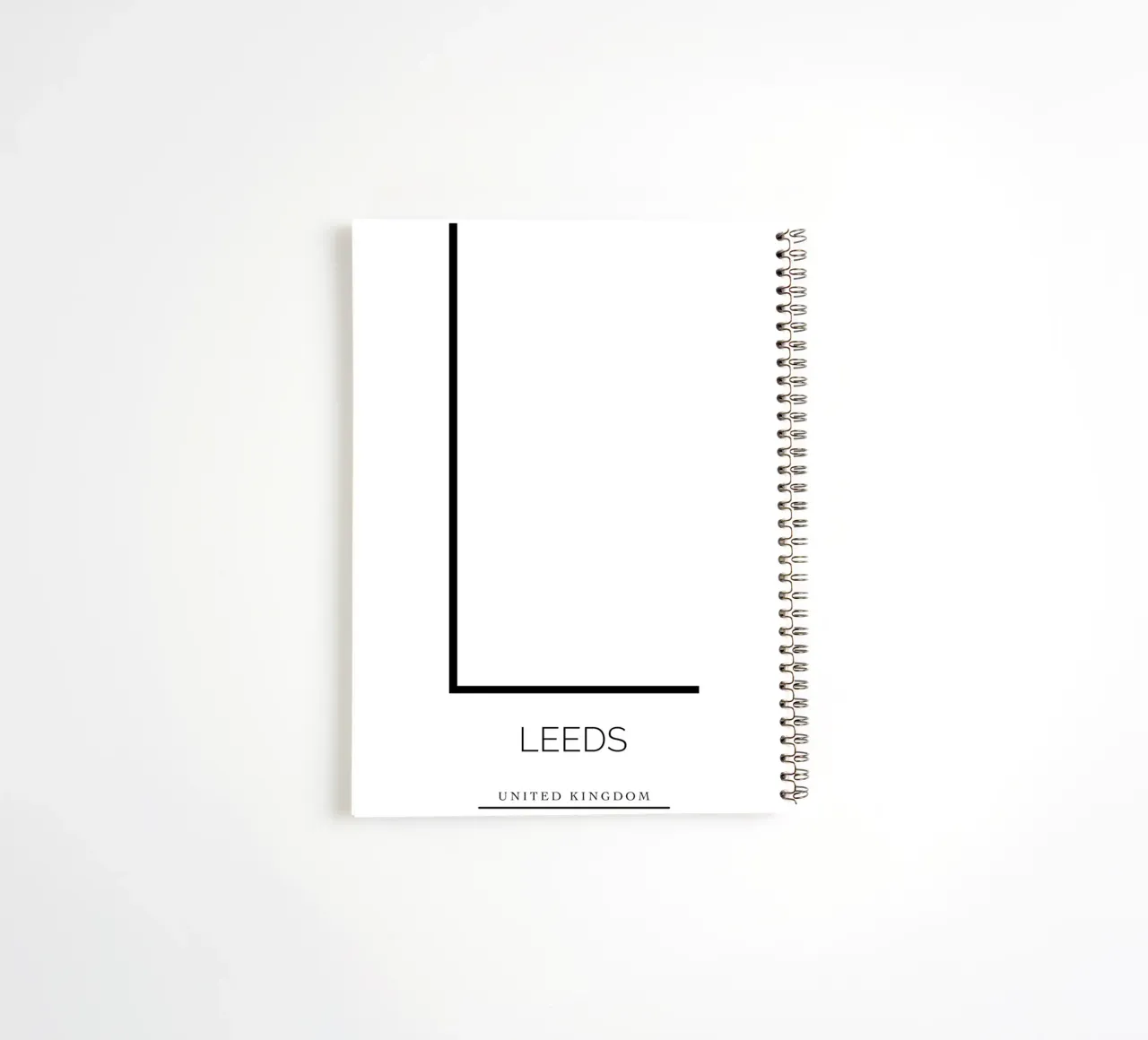 LEEDS - white spiral notebook by CityLights
