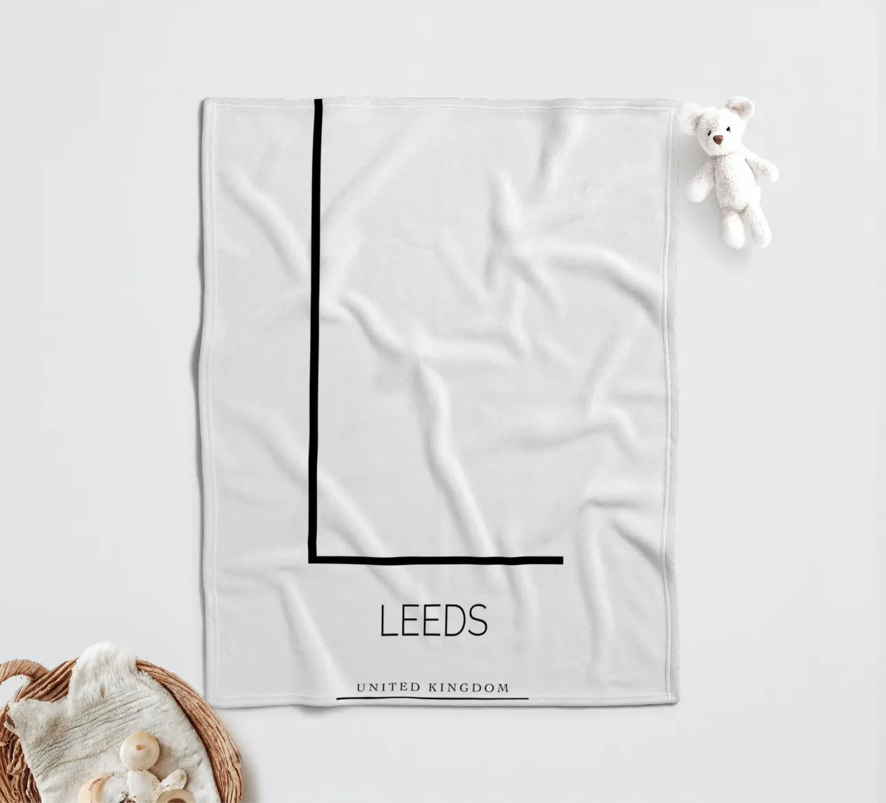 LEEDS - white coperta in pile da CityLights