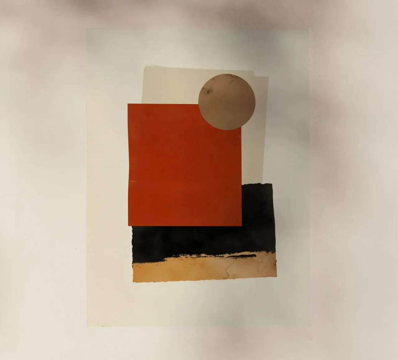 Layered Shapes – Geometric Abstract Wall Art pellicola backlit da Aralyn