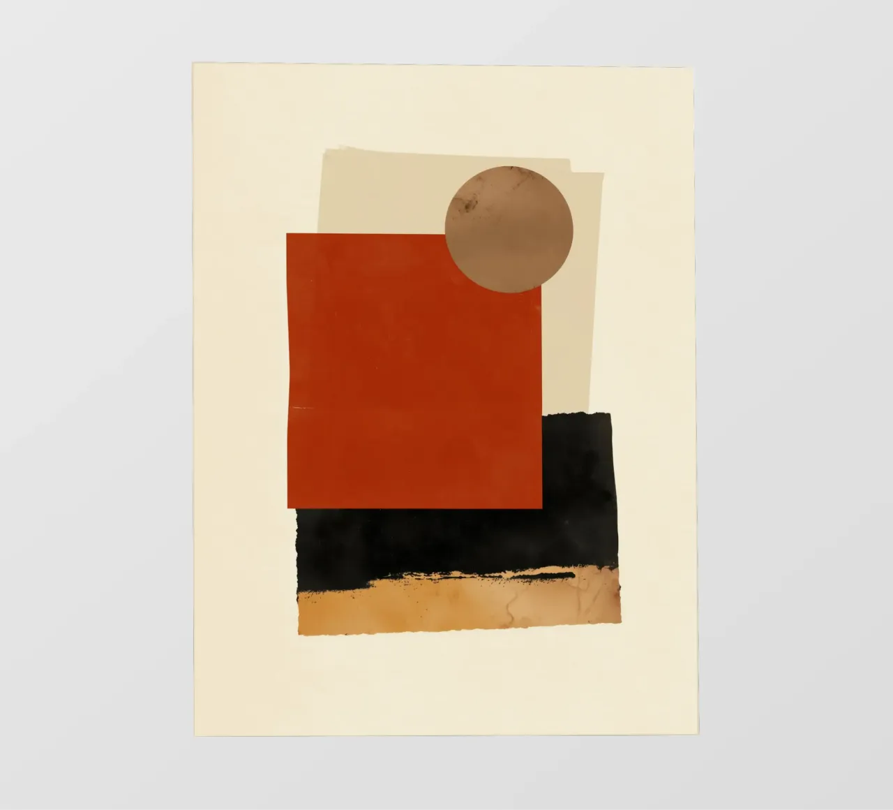 Layered Shapes – Geometric Abstract Wall Art pellicola backlit da Aralyn