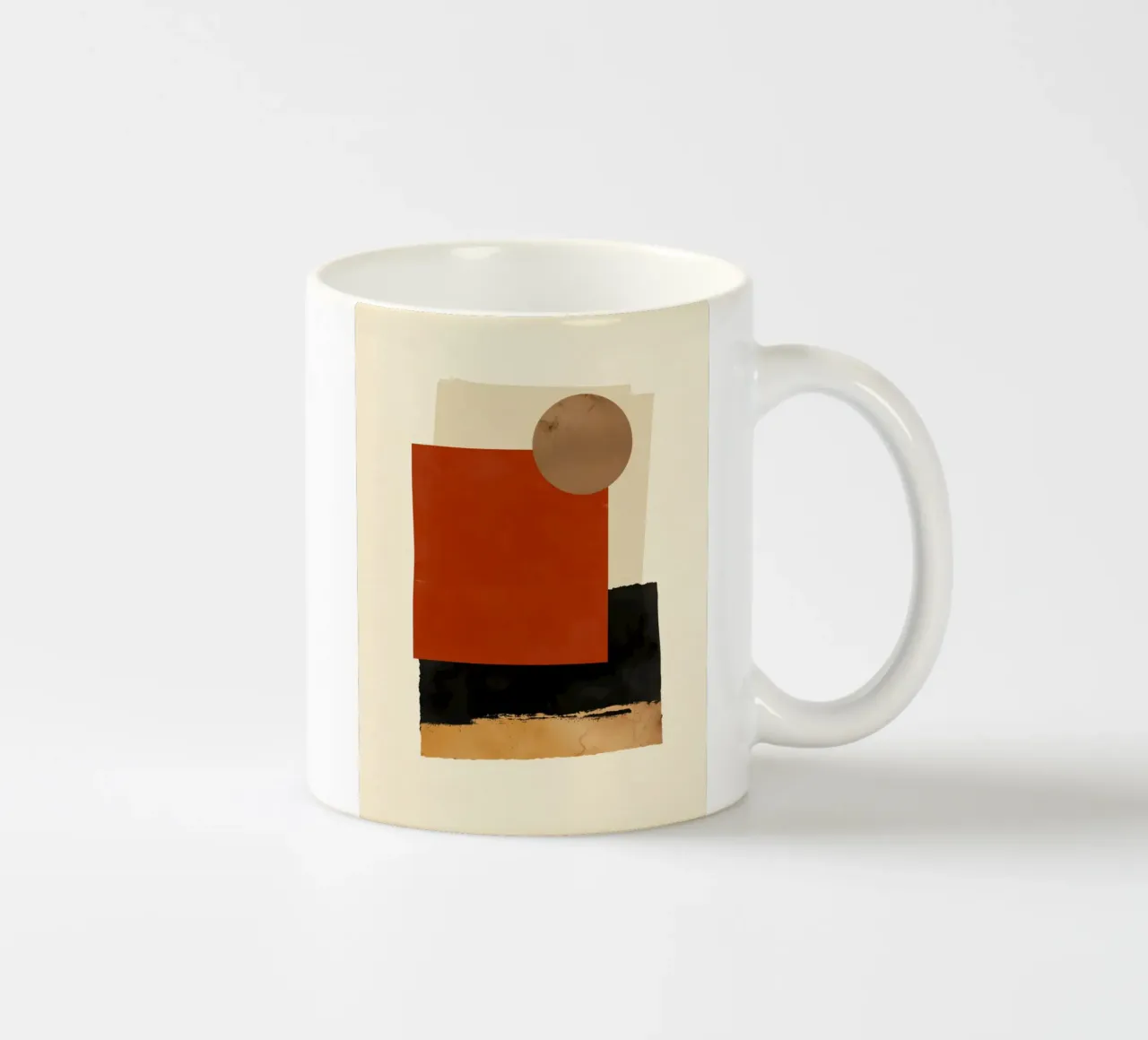Layered Shapes – Geometric Abstract Wall Art tazza in ceramica da Aralyn