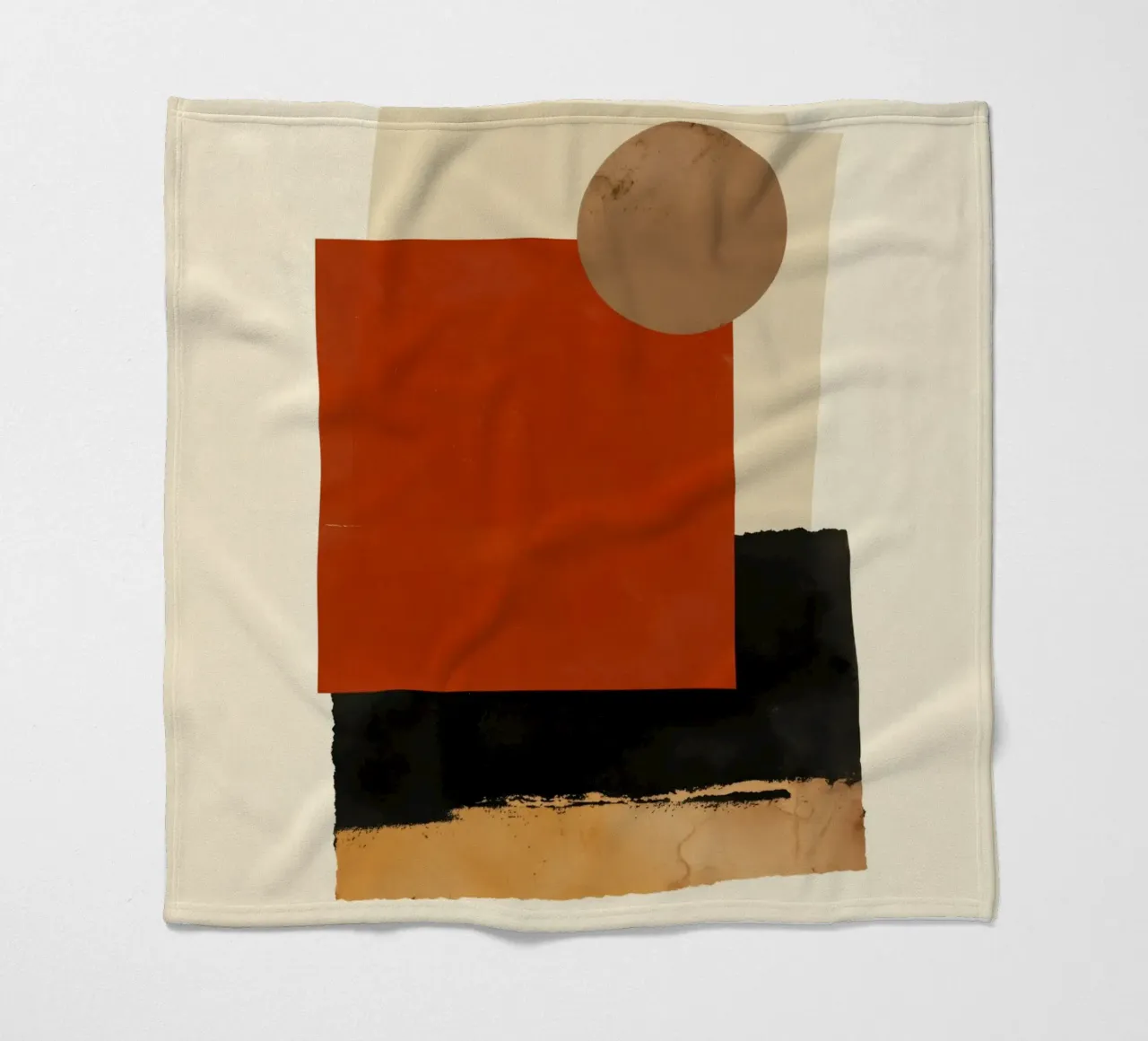 Layered Shapes – Geometric Abstract Wall Art coperta in pile da Aralyn