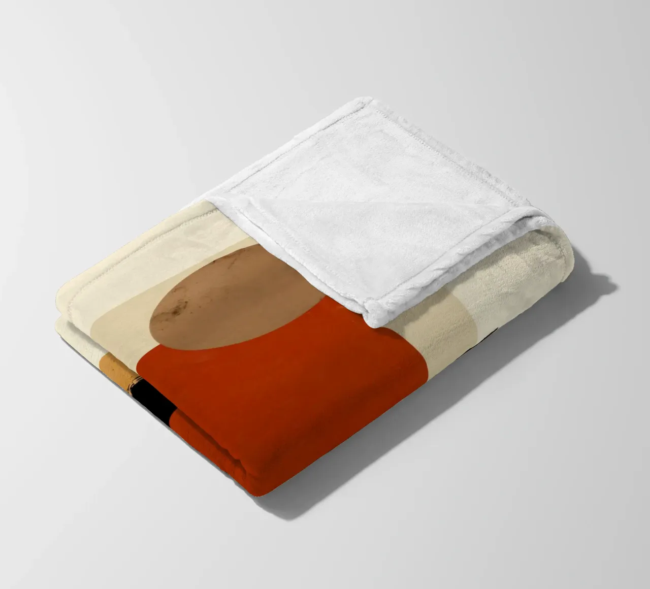 Layered Shapes – Geometric Abstract Wall Art coperta in pile da Aralyn