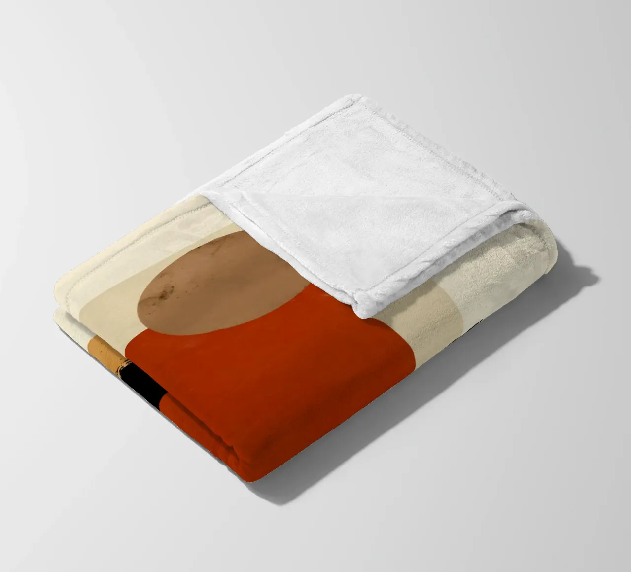Layered Shapes – Geometric Abstract Wall Art coperta in pile da Aralyn