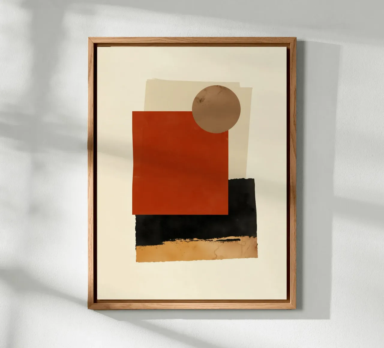 Layered Shapes – Geometric Abstract Wall Art alluminio dibond da Aralyn